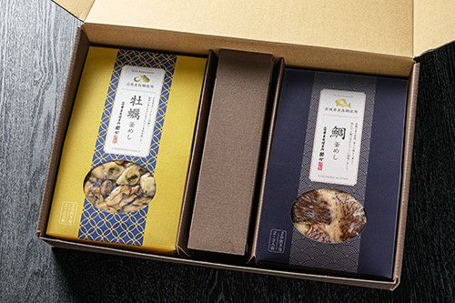 Hiroshima Cuisine Specialty Restaurant Suishin 酔心 - Kamameshi no Moto Gift Set of 2 (Sea Bream & Oyster)