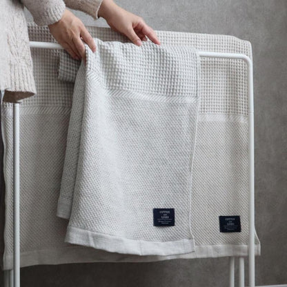 Sensyu Nanbuori Cotton Linen Honeycomb Waffle Bath Towel